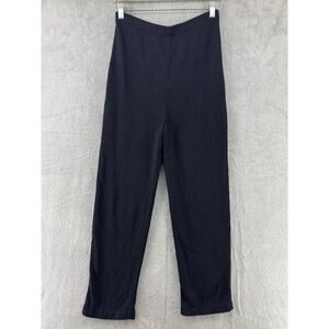 VTG Roberta Pinto Pants Womens S Black Knit High Rise PullOn Elastic Waist Comfy